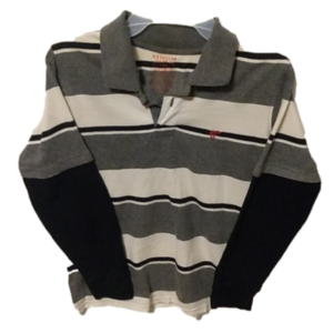 C) Wrangler Gray, White and Black Boys  Size L (10-12)